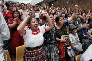 Members of the Maya Ixil community attending the trial. Photo: Daniel Hernández-Salazar / Dictator in the Dock