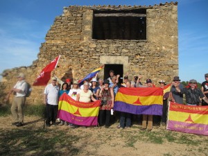 Our group outside the 15th Brigade headquarters near the town of Batea.
