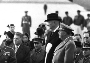Francisco Franco and Dwight D. Eisenhower in Madrid in 1959. US National Archives, public domain.