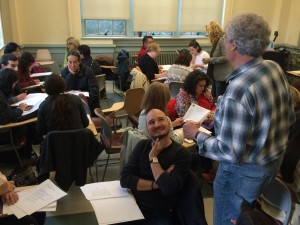 ALBA's Tony Geist works with Spanish teachers in Seattle.