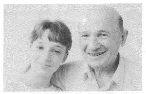 Amber Glassberg, age 12, with her grandfather Sam Gonshak