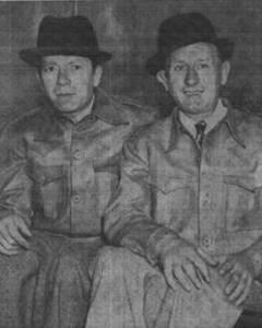 Reuben Barr and Alf Anderson on their return from Spain, Sunday Worker, April 7, 1940.