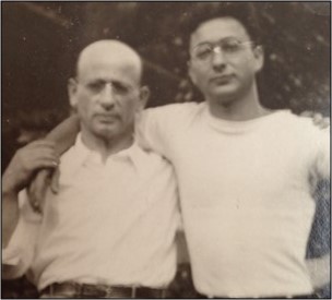 Dr. Samuel Franklin and his son Zalmond, undated, family photograph.  