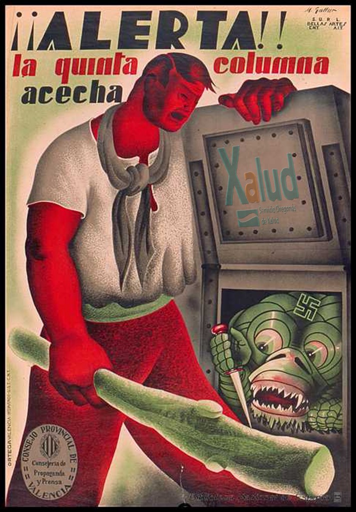Republican poster warning against the Fifth Column by Manuel Gallur Latorre.