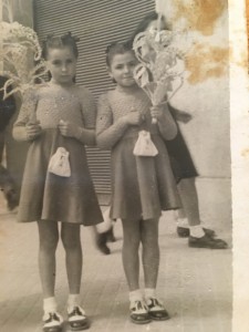 The author’s mother, Pilar Agustí Yoller, and her sister María Teresa Agustí Yoller, on Palm Sunday.